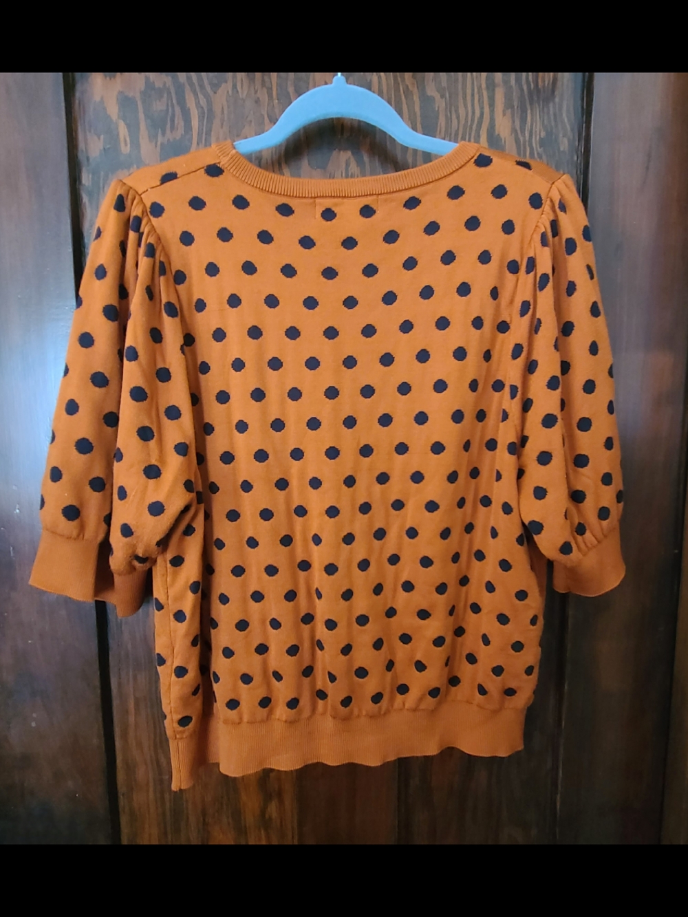Philosophy Short Sleeve Sweater Cooper With Black Polka Dots - Picture 4 of 5